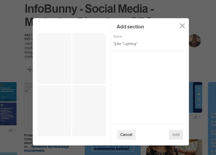 Pinterest Board SECTIONS are they abit to launch? No official word yet