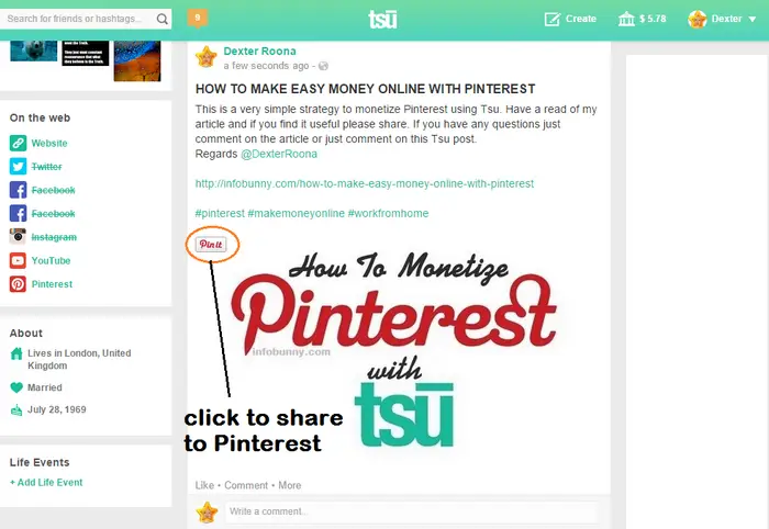 how to make easy money online with pinterest click to share to pinterest