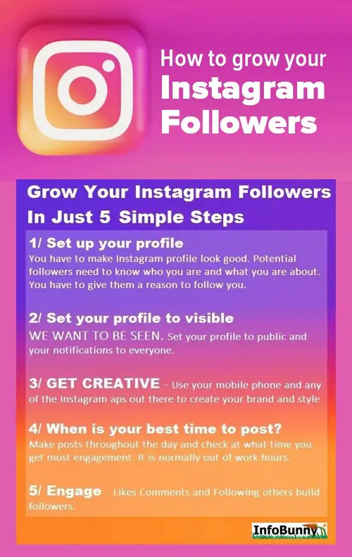 Pinterest share graphic for How to grow your Instagram followers