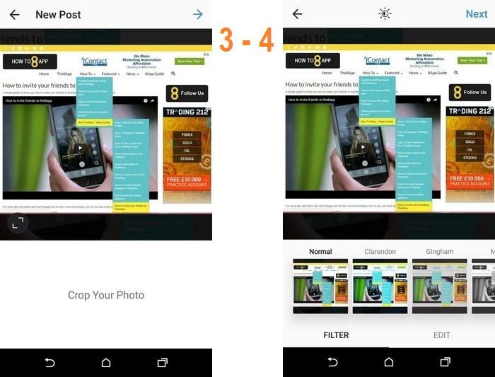 HOW TO SOCIAL SHARE TO INSTAGRAM IMAGE 3 AND 4